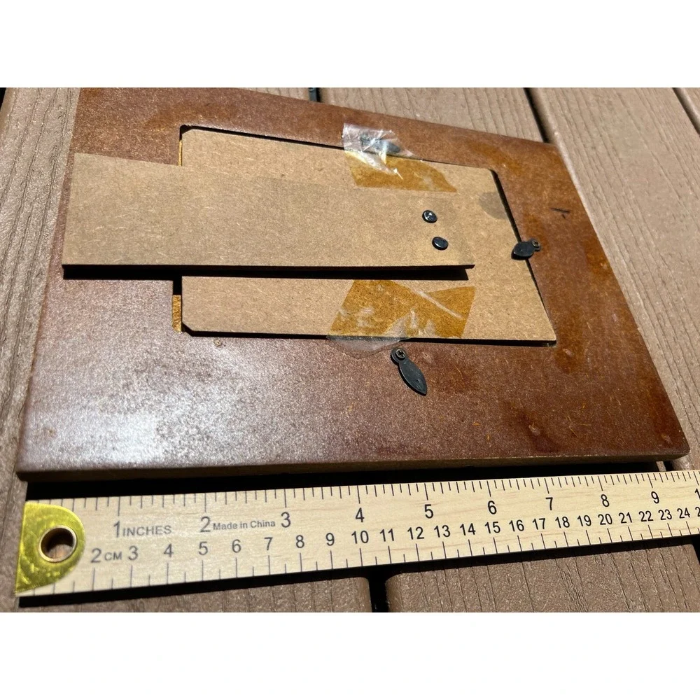 Golf Picture Frame Photo Holder‎ 4X6 Rustic Wood Farmhouse Metal 3D Tabletop